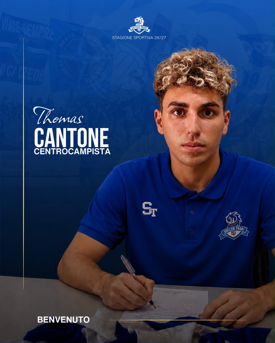 Thomas Cantone è un nuovo giocatore del Trani